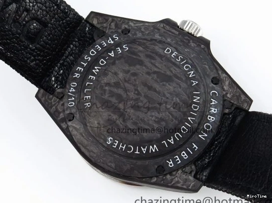 MiroTime 0311 QuickDry Sea Dweller 43mm Carbon DIWF Best Edition Graffiti Dial on Black Nylon Strap A 1669